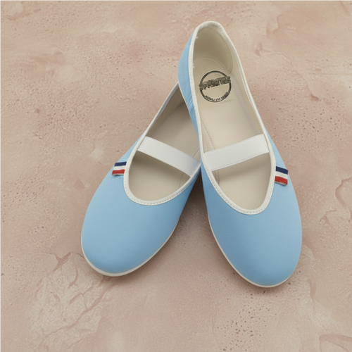 Ballerines en toile bleu Dragée