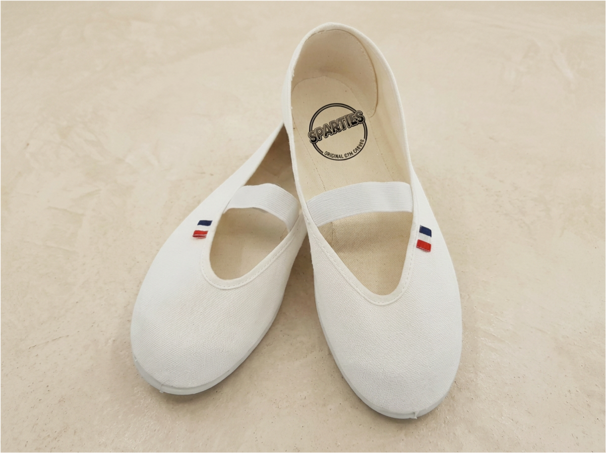 Ballerines en toile blanches — L'Originale