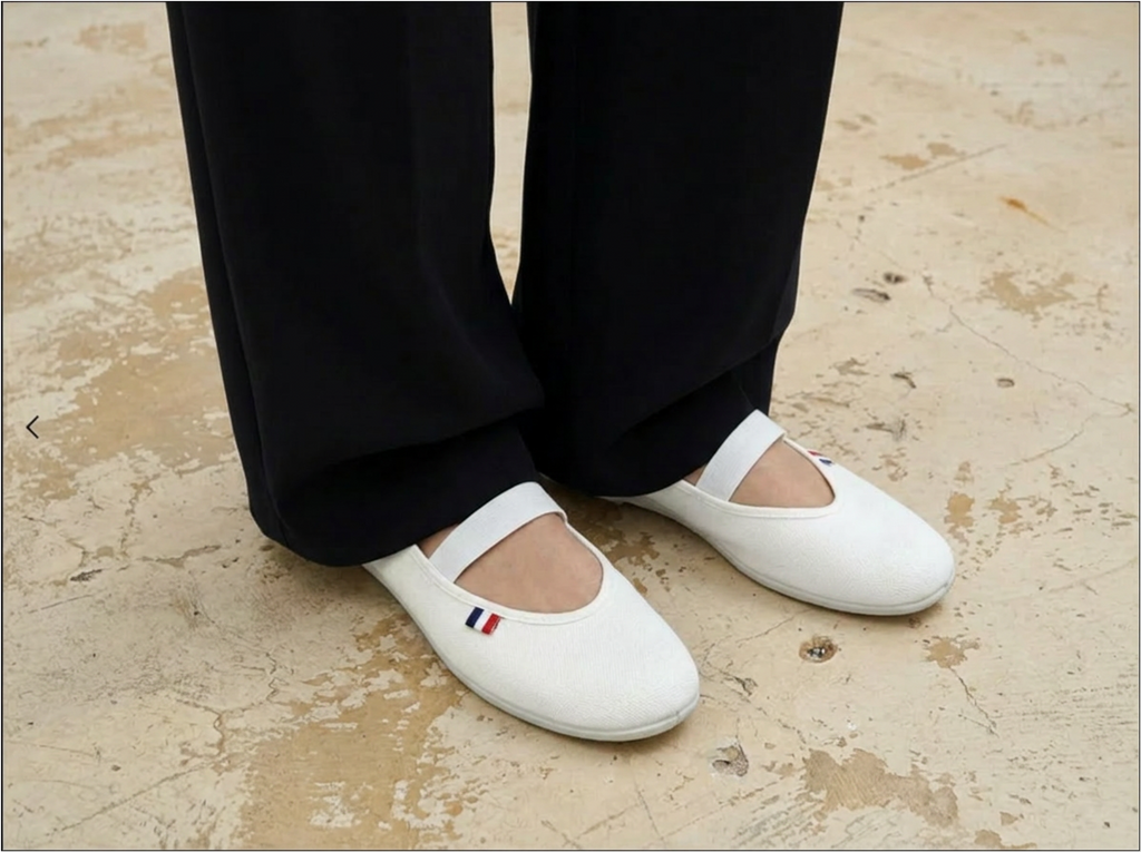 Ballerines en toile blanches — L'Originale