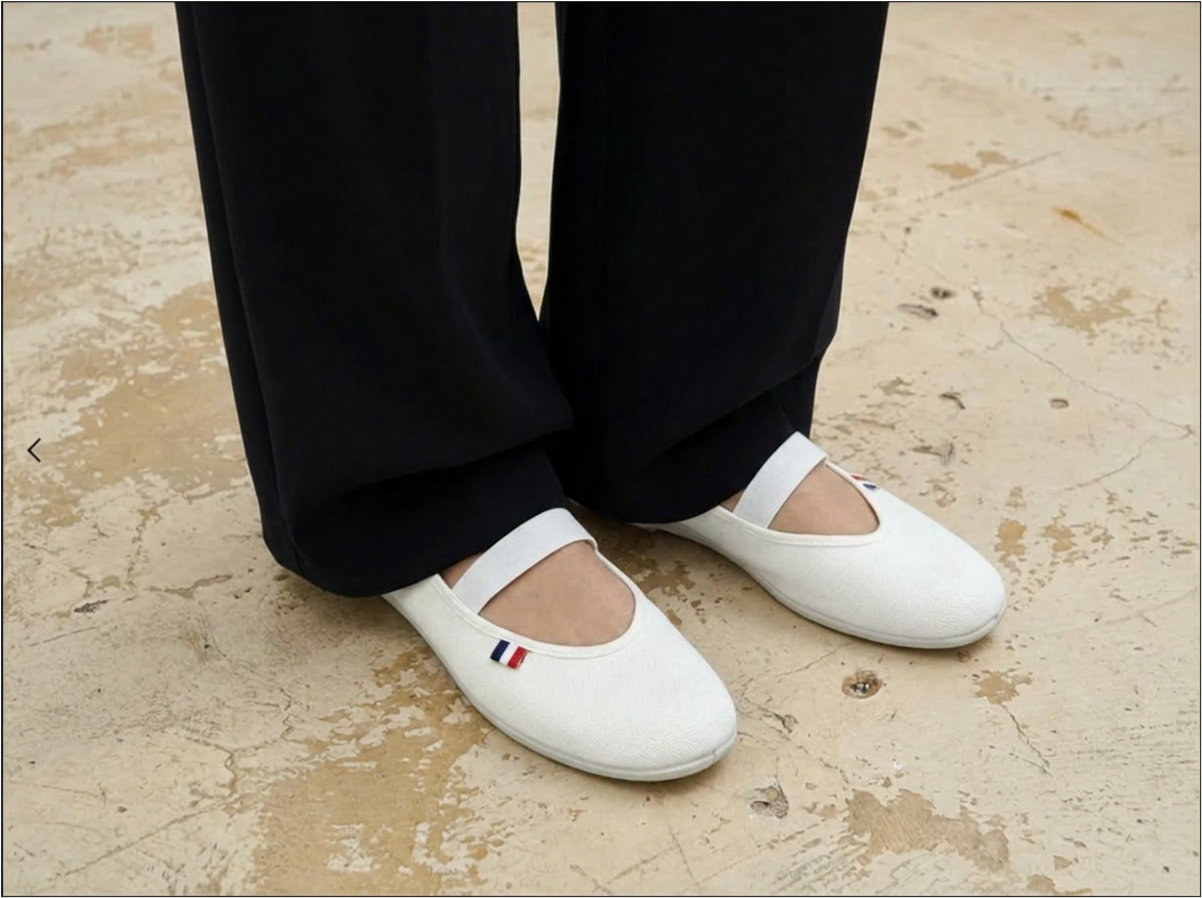 Ballerines en toile blanches — L'Originale