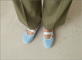 Ballerines en toile bleu Dragée