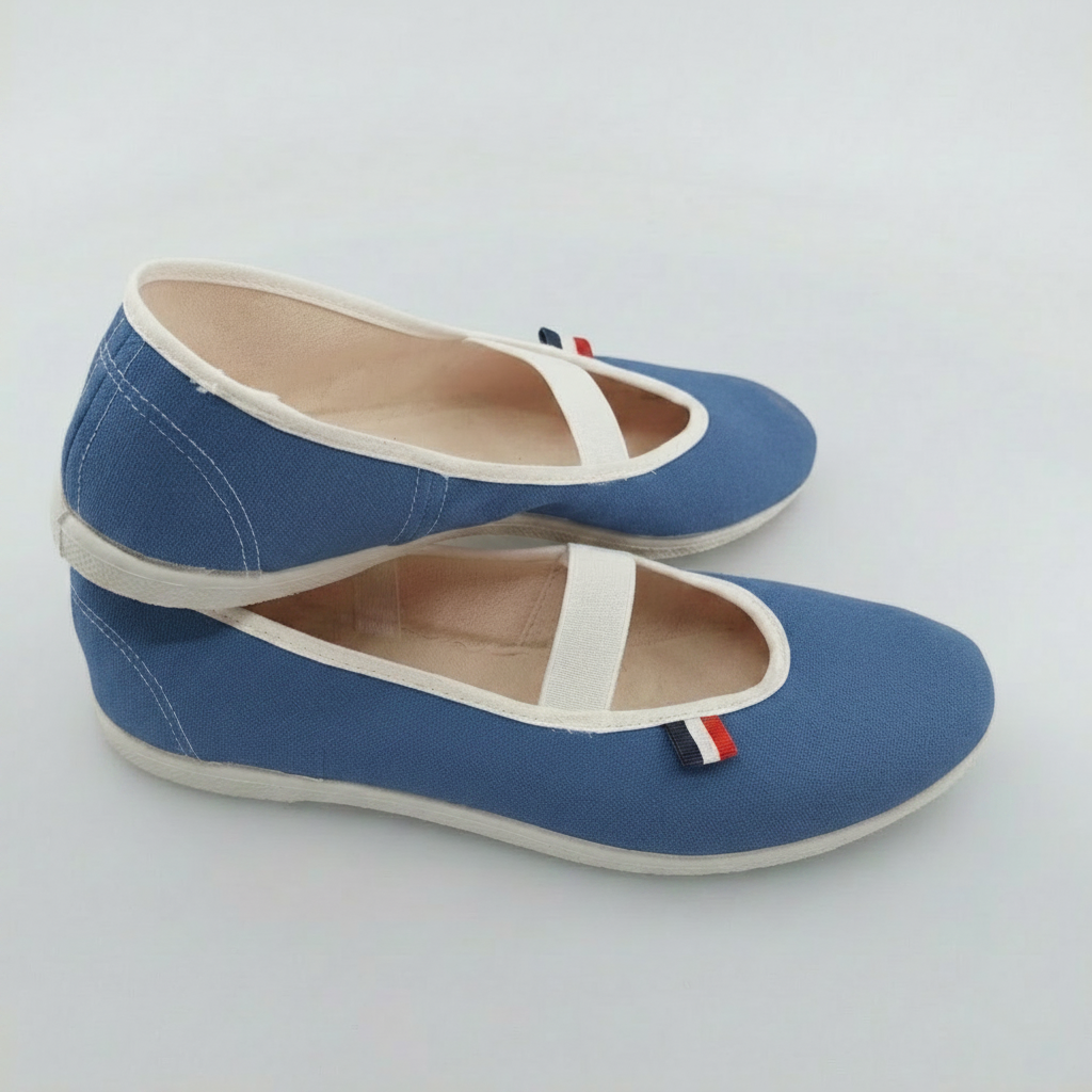 Ballerines en toile Bleuet