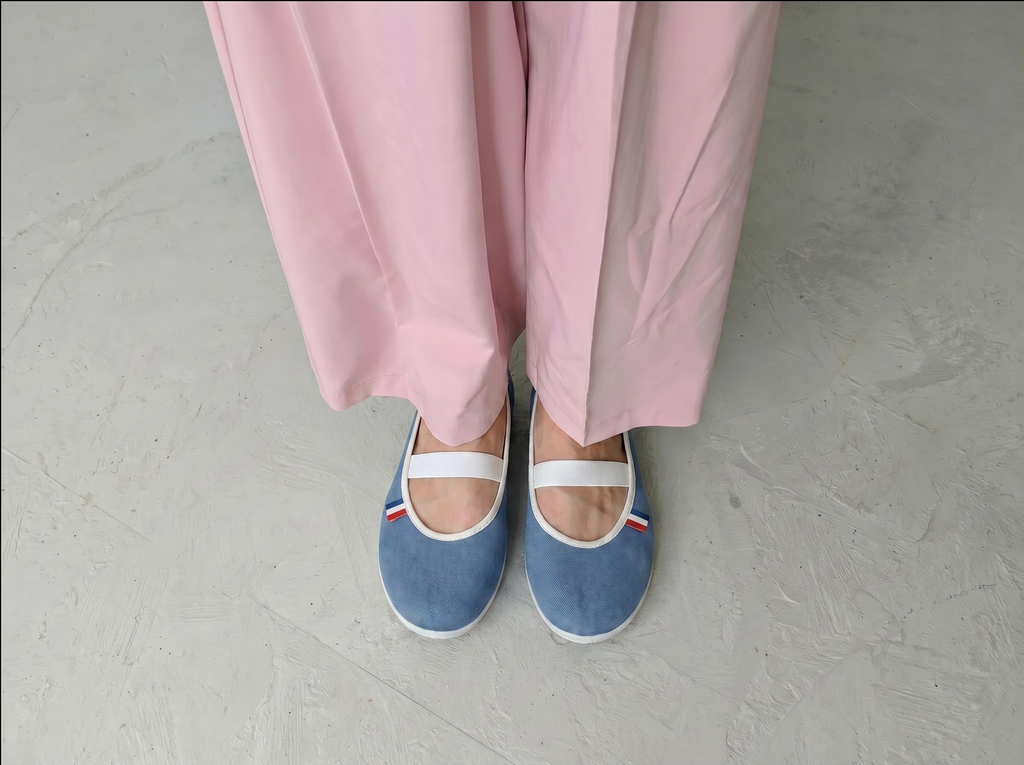 Ballerines en toile Bleuet