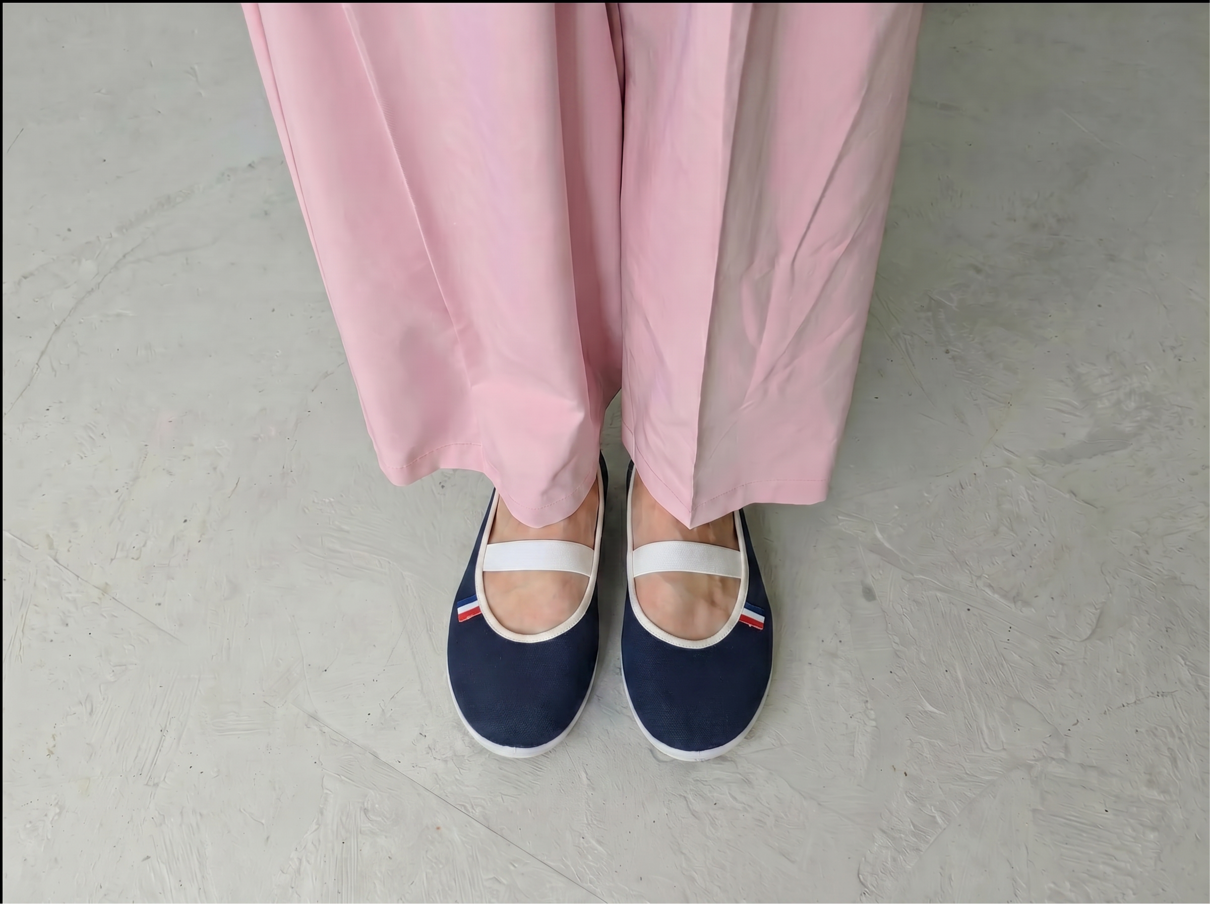 Ballerines en toile bleu marine Myrtille