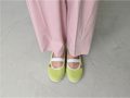 Ballerines en toile vert Pomme