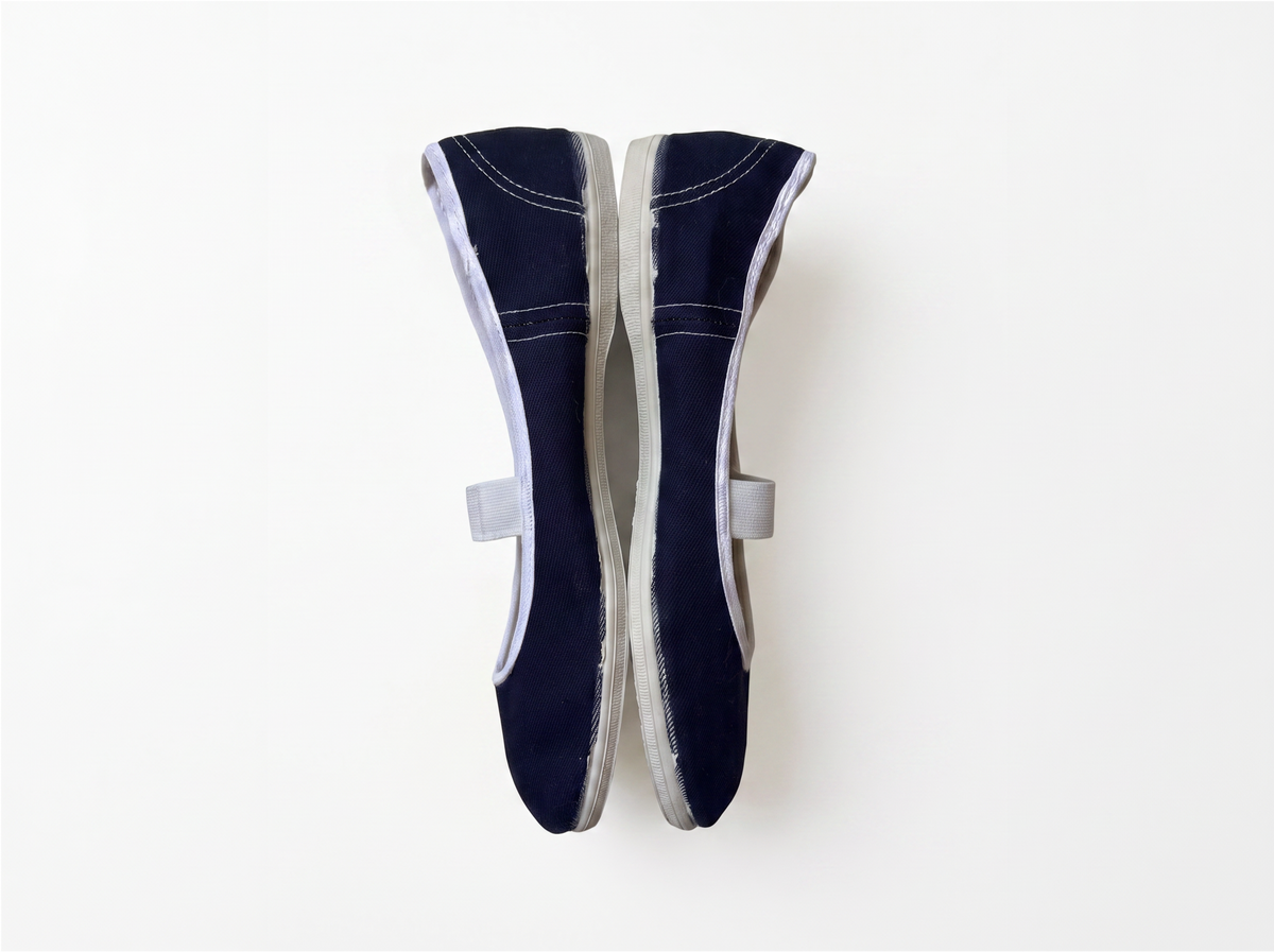 Ballerines en toile bleu marine Myrtille