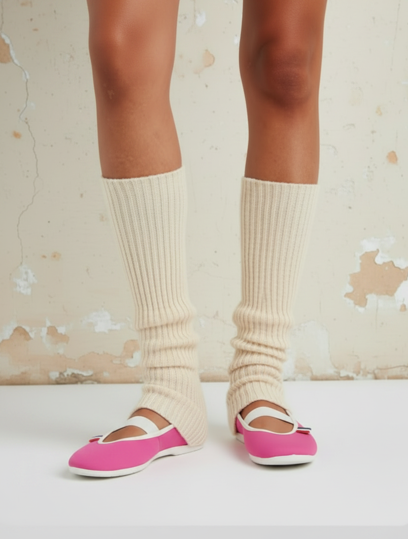 Ballerines en toile rose Bubble Gum